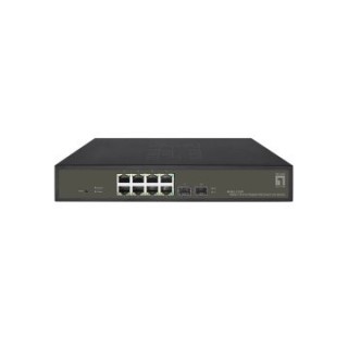 switch semigestionable level one hilbert 8p poe 10/100/1000 130w +2p sfp 10/100/1000 carcasa metalic