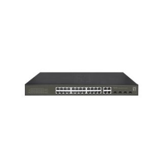 switch semigestionable level one hilbert 24p poe 10/100/1000 380w +4p sfp combo 10/100/1000 carcasa