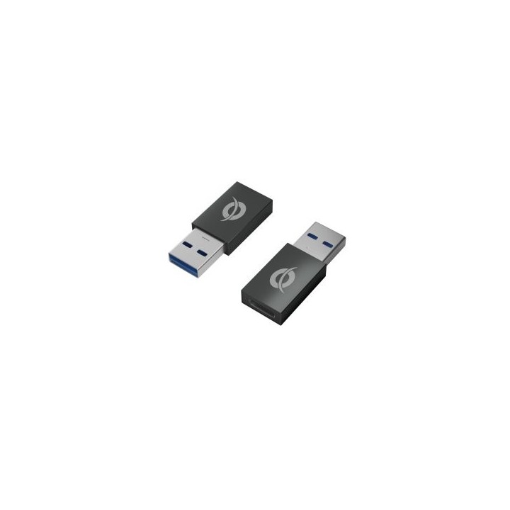 kit adaptadores 2 unidades usb 3.0 conceptronic tipo a macho a usb c hembra