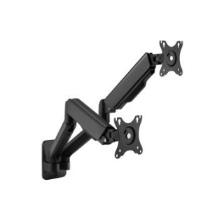 soporte de pared orientable equip para 2 pantallas de 17" 32" brazo 564mm muelle de gas hasta 9kg