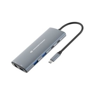 docking usb c conceptronic donn06 a 1xhdmi 1xusb c pd 60w 3xusb a 3.0 1xsd 1xrj45