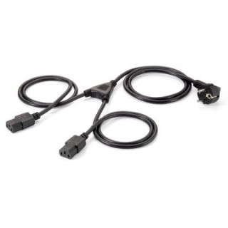 cable alimentacion equip shuko 90ao macho a 2 iec hembra 1.8m 112220
