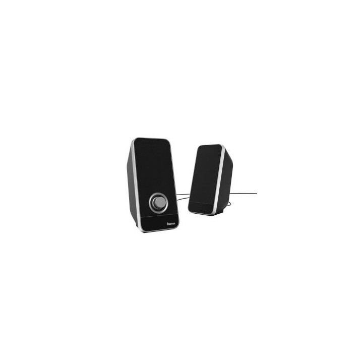 altavoces 2.0 hama sonic ls 206 jack 3.5mm alimentado por usb control de volumen color negro