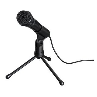 microfono sobremesa hama mic p35 allround jack 3.5mm con tripode cable 2.5m