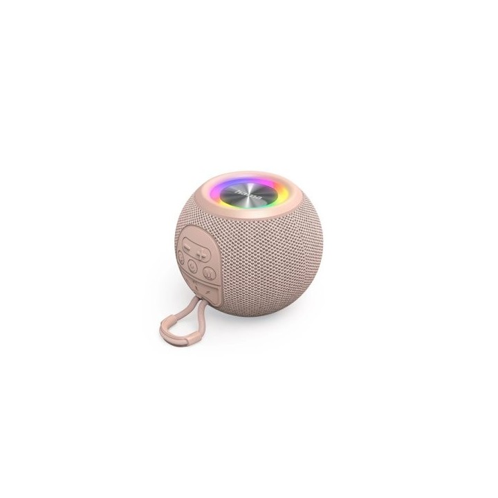 altavoz bluetooth portable hama ball shape 5w iluminacion led tws bateria 10h manos libres color ros