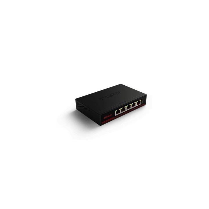 switch no gestionable asustor asw205t 5 puertos 2.5gbe bajo consumo 10w no rack