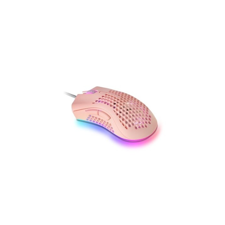 mouse mars gaming rgb mmex diseaÂ¾o hive pink 32kdpi pixart 3389pro switch superficie perforada ilum