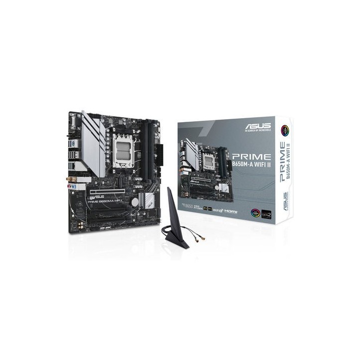 placa asus prime b650m a wifi ii amd am5 hdmi/vga/displayport 3pcie4.0 4sata3 usb3.2 matx