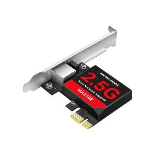 tarjeta de red pcie 2.5gbps mercusys ma310e incluye soporte estandar y de perfil bajo