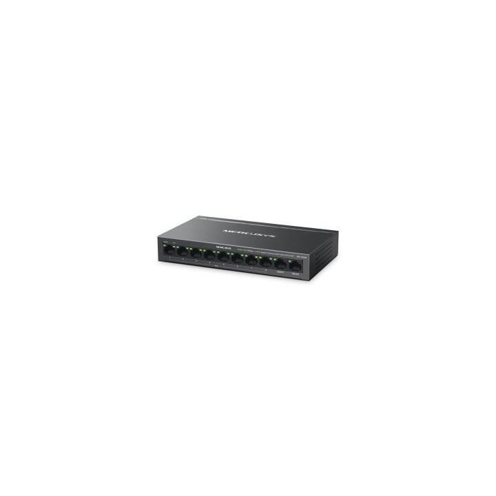 switch poe+ no gestionable mercusys ms110cmp 10p 10xrj45 100mbps 8xpoe+ 2xgbps 65w 250m