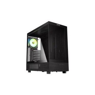 caja atx semitorre abysm danube sava h400 black 2x3.5" 1x2.5" usb c gpu max 410mm