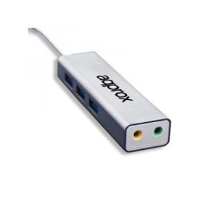 tarjeta de sonido usb 5.1 approx appusb51hub + hub usb a a 3xusb 3.0