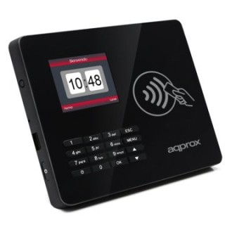 lector approx para control de presencia por pin o tarjeta rfid tft 2,4" appattendance02nf