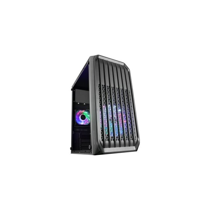 caja microatx gaming mars gaming mc s2 black frontal con ventilador frgb ventana lateral sin f.a