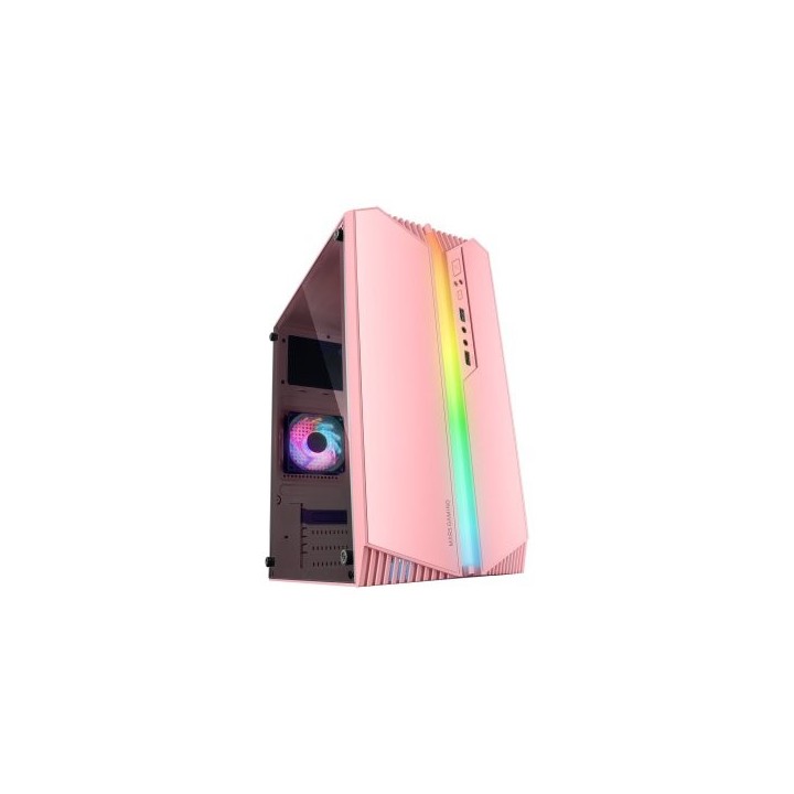 caja microatx gaming mars gaming mc s1 rosa frontal argb ventilador traser frgb ventana lateral sin