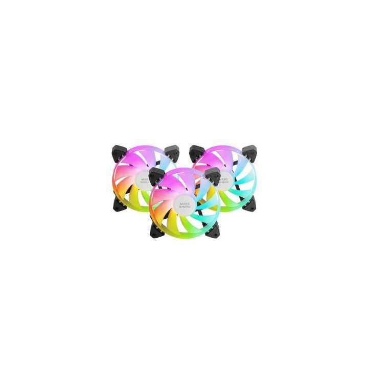 kit 3xventilador interno argb mars gaming mf 3a kit black 12x12cm argb rainbow