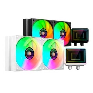 sistema de refrigeracion liquida mars gaming ml two240w 2x120mm argb 450w tdp color blanco