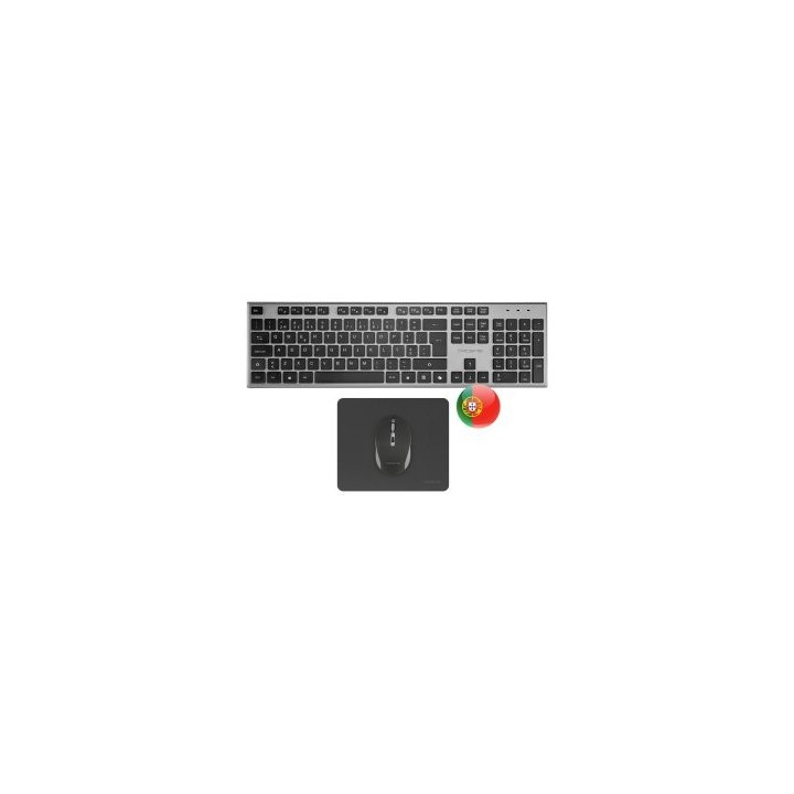 teclado mouse y alfombrilla wireless tacens zenithwpt low profile tecla copilot 3200dpi negro portug