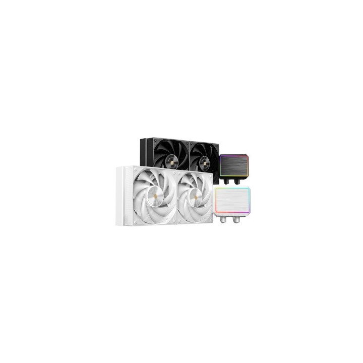sistema de refrigeracion liquida mars gaming mlproii240w 2x120mm 450w tdp pantalla lcd blanco