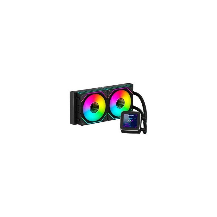 sistema de refrigeracion liquida abysm ab324011 oceanic lcd 240 negro argb dual fan