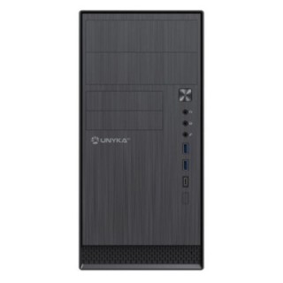 caja semitorre/micro atx unyka aero c12 v2 s/fuente usb3.0 negra