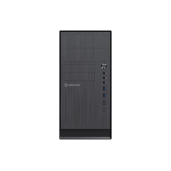 caja semitorre/micro atx unyka aero c12 v2 s/fuente usb3.0 negra