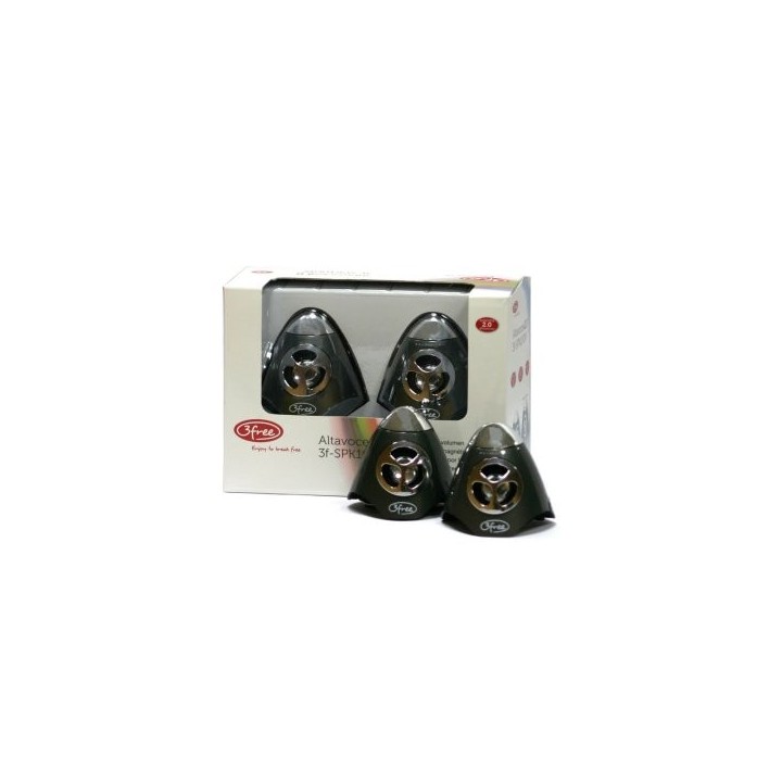 altavoces 2.0 3free spk100w 2w+2w negro alimentacion por usb