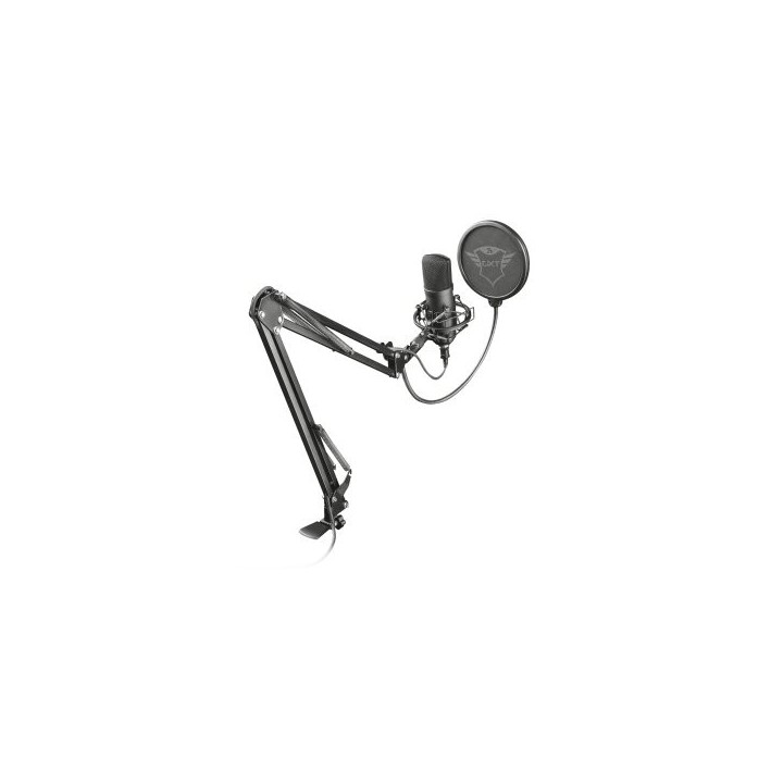 microfono trust gxt 252+ emita   pc patron cardioide   con brazo  incluye soporte y estuche   filtro