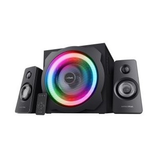 altavoces 2.1 trust gxt 629 tytan rgb 60w rms ir remote jack 3.5 color negro