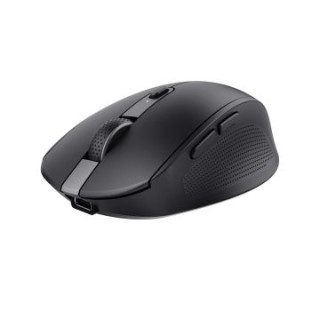 mouse trust wireless y bluetooth ozaa 24819 negro recargable  sensor optico   6 botones   800/1600/3