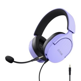 headset trust gaming gxt 489 morado fayzo 25301 microfono desmontable plegable cable trenzado 1,2m j