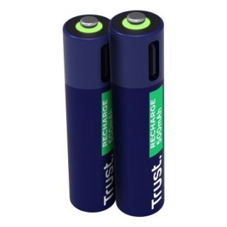 pilas aaa recargable trust usb c aaa 500 mah pack 2 unidades 25585