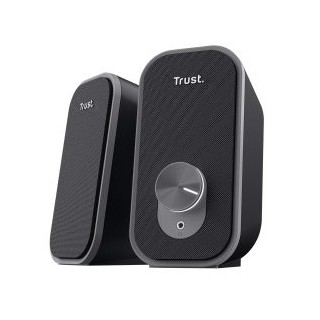 altavoces 2.0 trust ador 12w color negro jack 3.5mm control de volumen alimentado por usb