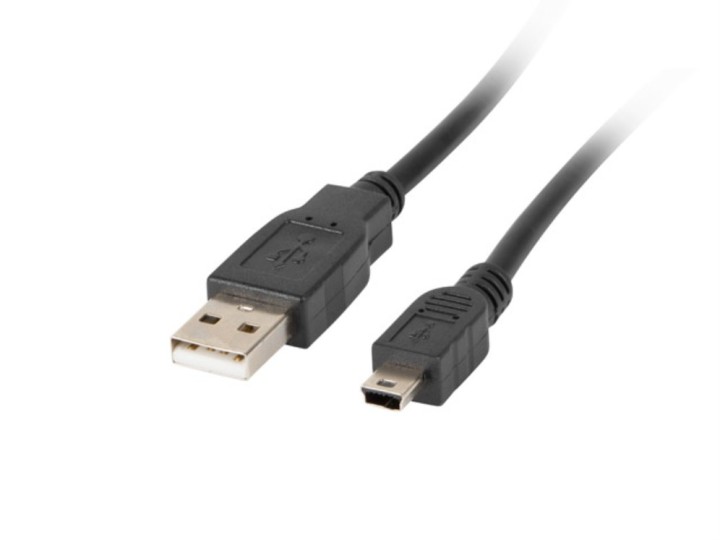 cable usb lanberg 2.0 macho/mini a usb a macho 0.3m  canon  negro