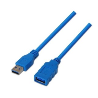 cable aisens usb 3.0 tipo a/m a/h azul 2.0m