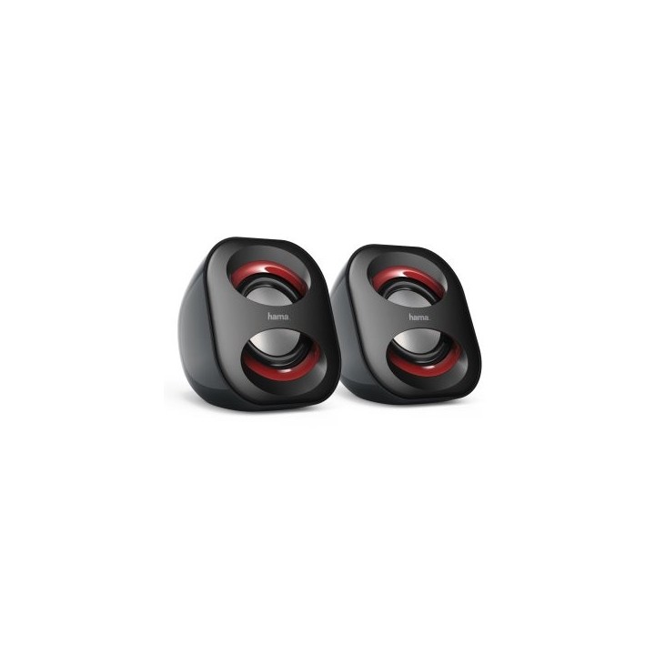 altavoces 2.0 hama sonic mobil 183 jack 3.5mm alimentado por usb entrada para auriculares control