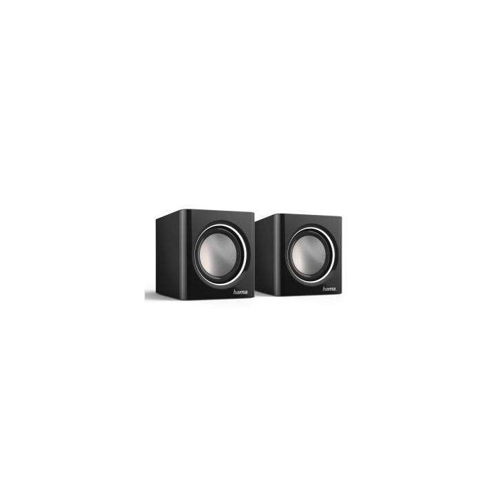 altavoces 2.0 hama sonic mobil 185 jack 3.5mm alimentado por usb control de volumen color negro