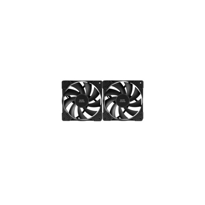 kit 2xventilador interno mars gaming mf pwmx2 black rodamientos de fluido dinamico sistema pwm