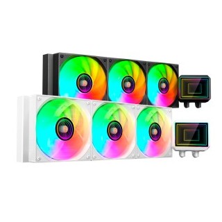 sistema de refrigeracion liquida mars gaming ml two360w 3x120mm argb 600w tdp color blanco