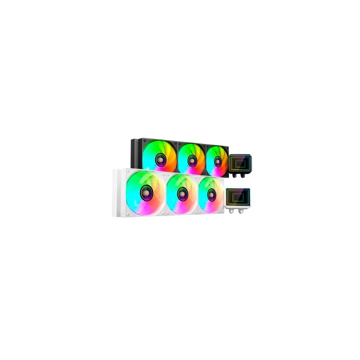 sistema de refrigeracion liquida mars gaming ml two360w 3x120mm argb 600w tdp color blanco