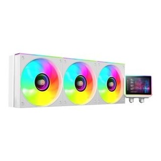 sistema de refrigeracion liquida mars gaming mlvisionii360w blanco 3x120mm argb tpd 600w pantalla