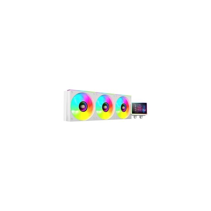 sistema de refrigeracion liquida mars gaming mlvisionii360w blanco 3x120mm argb tpd 600w pantalla