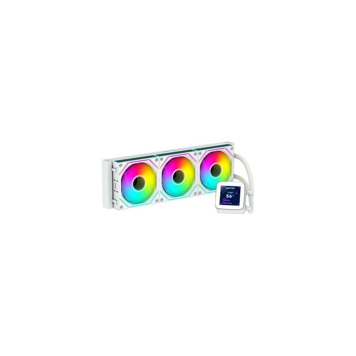 sistema de refrigeracion liquida abysm ab336012 oceanic lcd 360 white argb