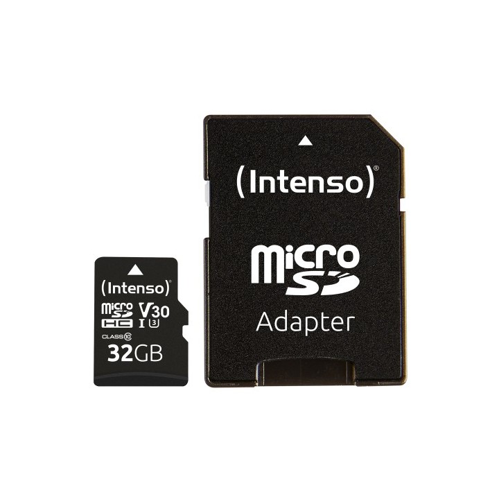 intenso tarjeta memoria micro sd intenso 32gb profesional v30 + adaptador sd