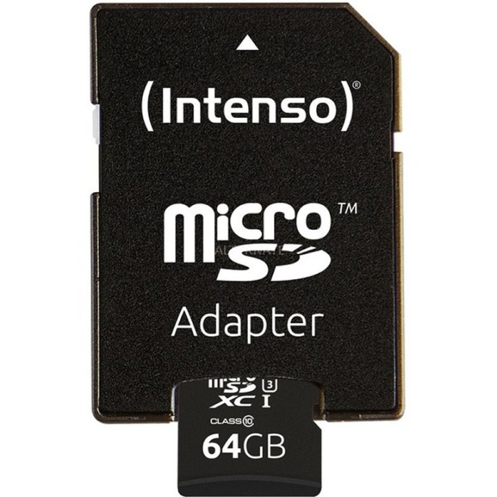 intenso 3433490 micro sd uhs i profesional 64gb