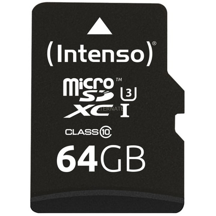 intenso 3433490 micro sd uhs i profesional 64gb