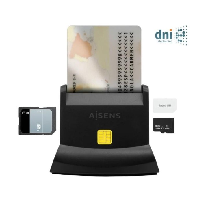 aisens lector dni sim sd msd mmc rs mmc mmc musbc