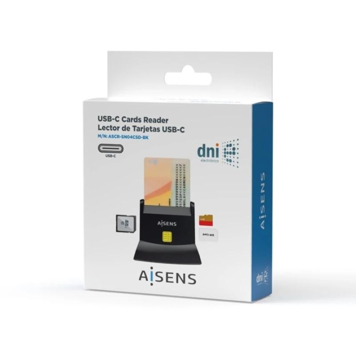 aisens lector dni sim sd msd mmc rs mmc mmc musbc