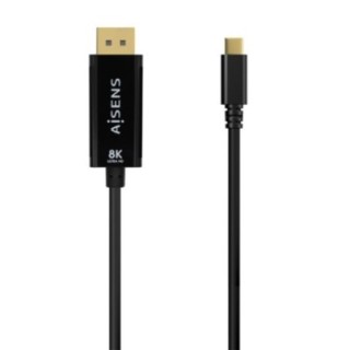 cable conversor aisens usb c a displayport 8k60hz negro 0.8m