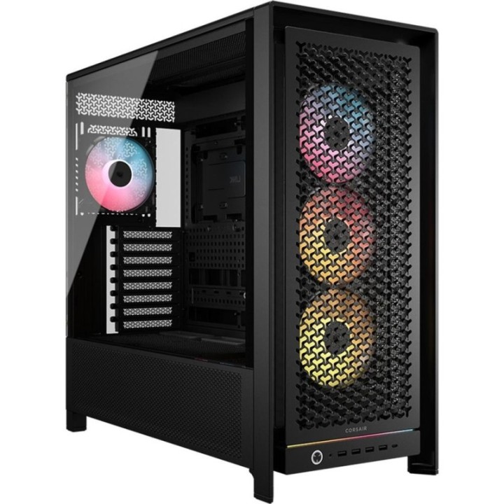 corsair caja ordenador gaming corsair frame 5000d rs atx argb cristal templado negra